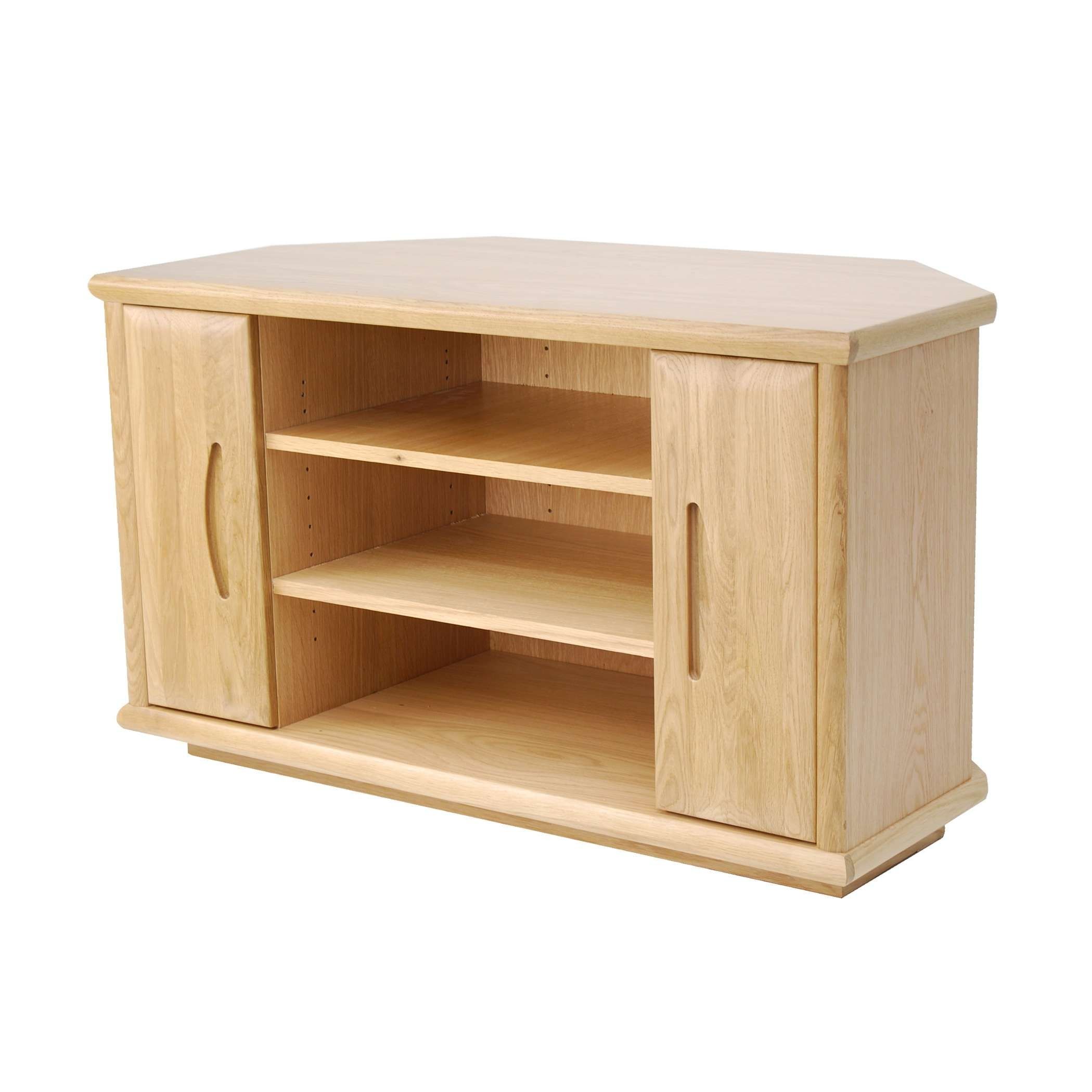 Oak Corner Tv Stand | Gola Furniture Uk With Dark Wood Corner Tv Cabinets (View 12 of 20)