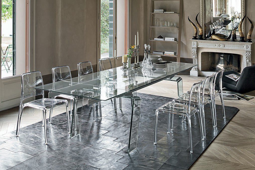 crystal dining room table
