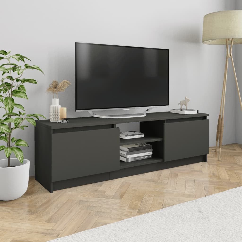 Kepooman Modern Rectangle Tv Stand With 2 Doors & Open Shelves For Living  Room, 47.2" X 11.8" X  (View 2 of 20)