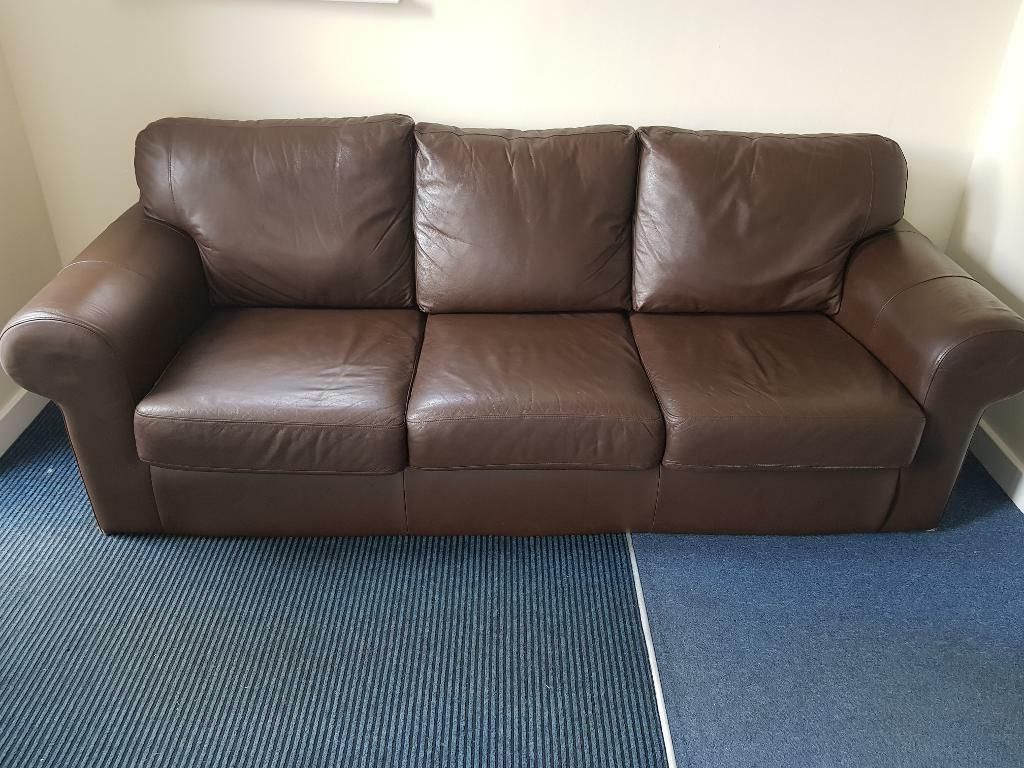3 Seater Chocolate Brown Leather Sofa | In Biddulph, Staffordshire With Sofas In Chocolate Brown (Gallery 16 of 20)