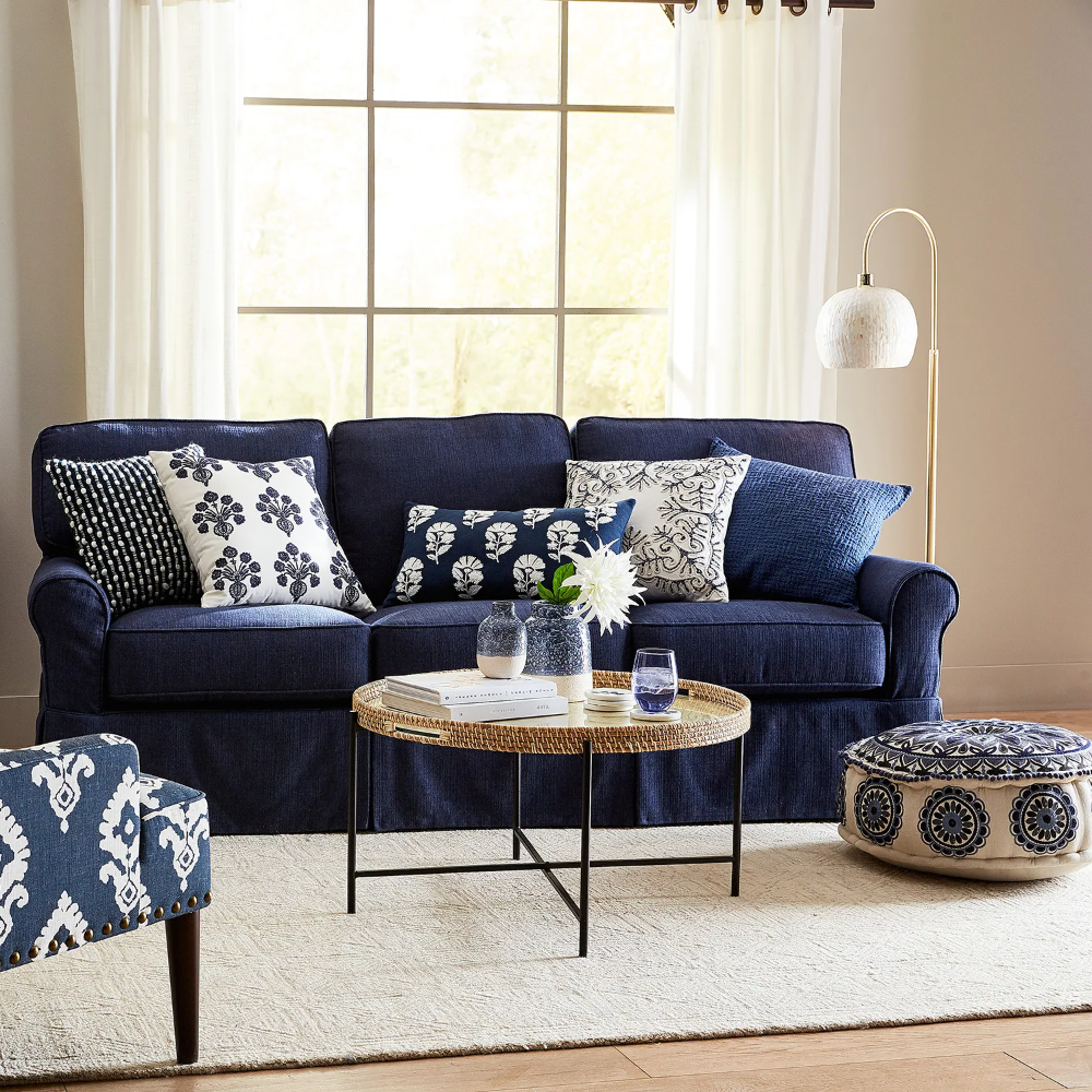 30+ Navy Sofa Living Room – Decoomo Within Navy Linen Coil Sofas (View 16 of 20)