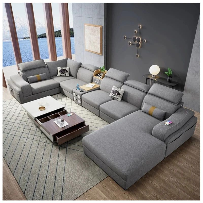 56% Within Modern U Shape Sectional Sofas In Gray (View 14 of 20)