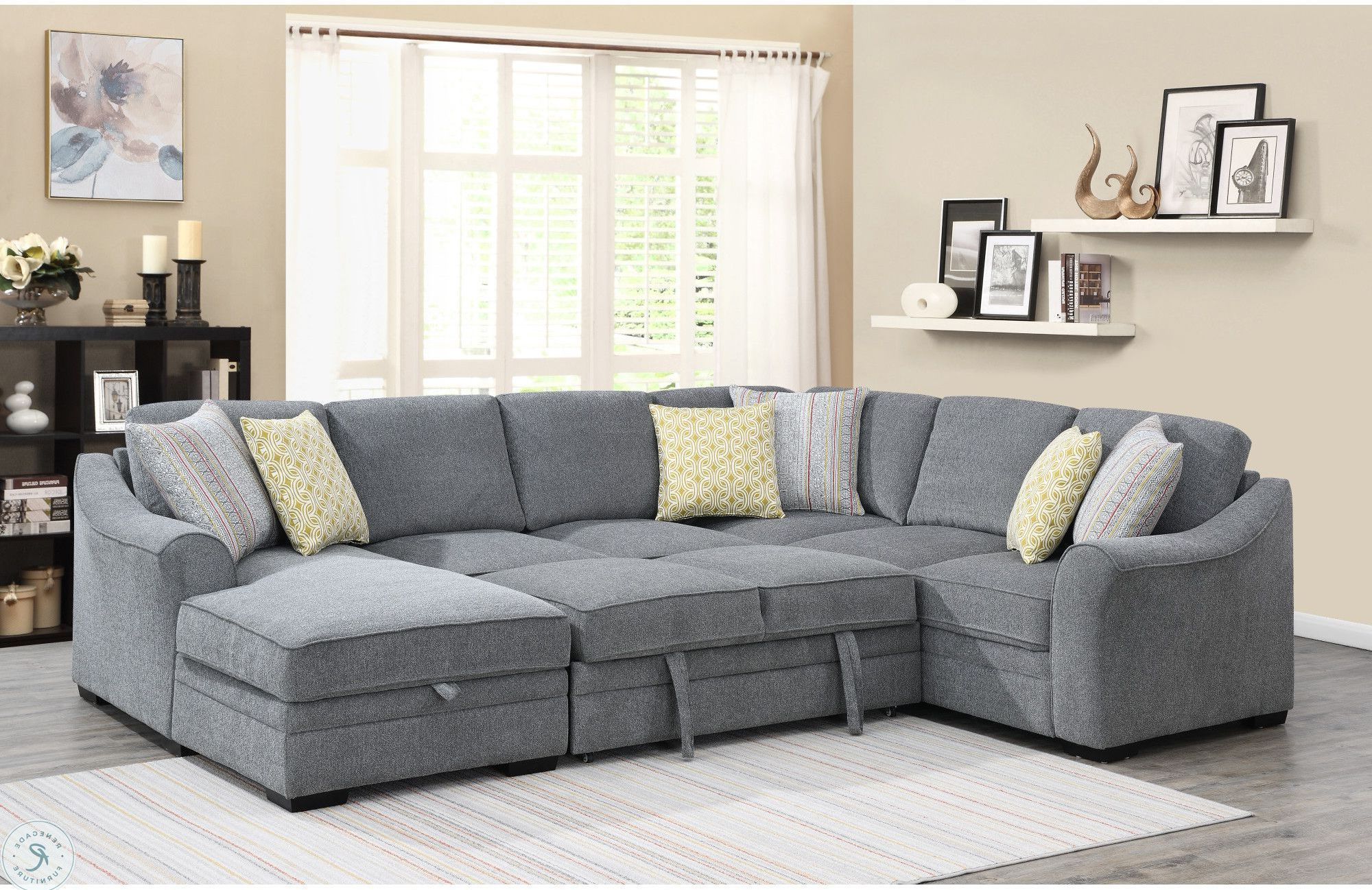 Accrington Earth Laf Sectional | Sectional Sleeper Sofa, Furniture With Left Or Right Facing Sleeper Sectionals (View 3 of 20)