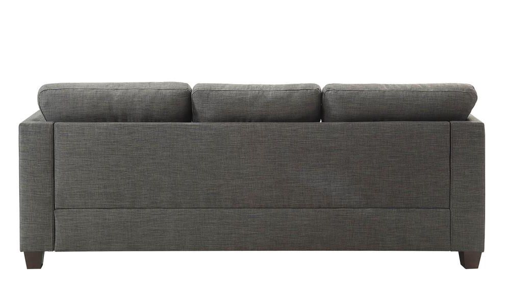 Acme Furniture Laurissa Modern Light Charcoal Linen Linen Sofa In The Within Light Charcoal Linen Sofas (View 4 of 20)