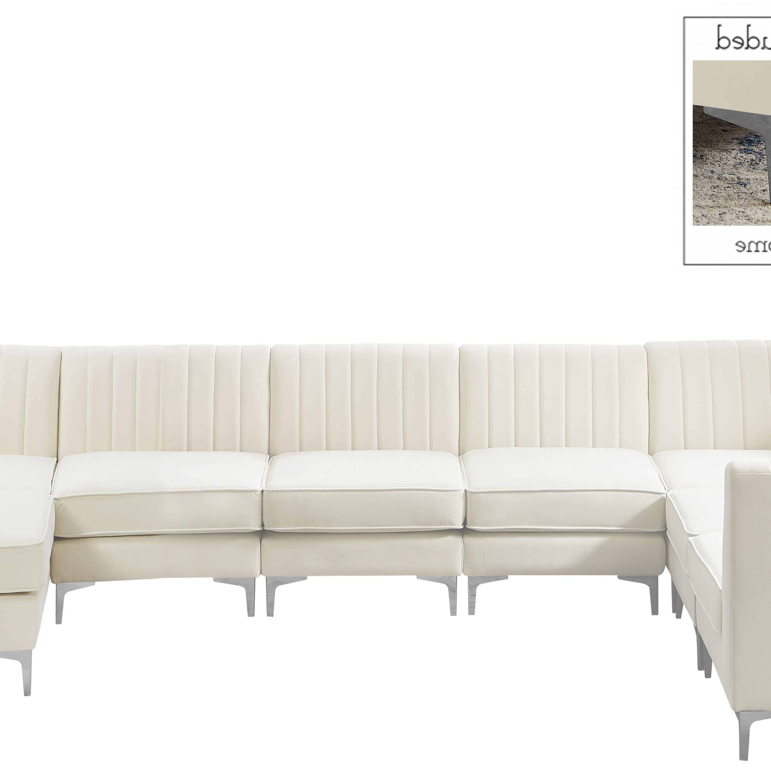 Alina Cream Velvet Modular Sectional – New Lots Furniture Online Store For Cream Velvet Modular Sectionals (Gallery 4 of 20)