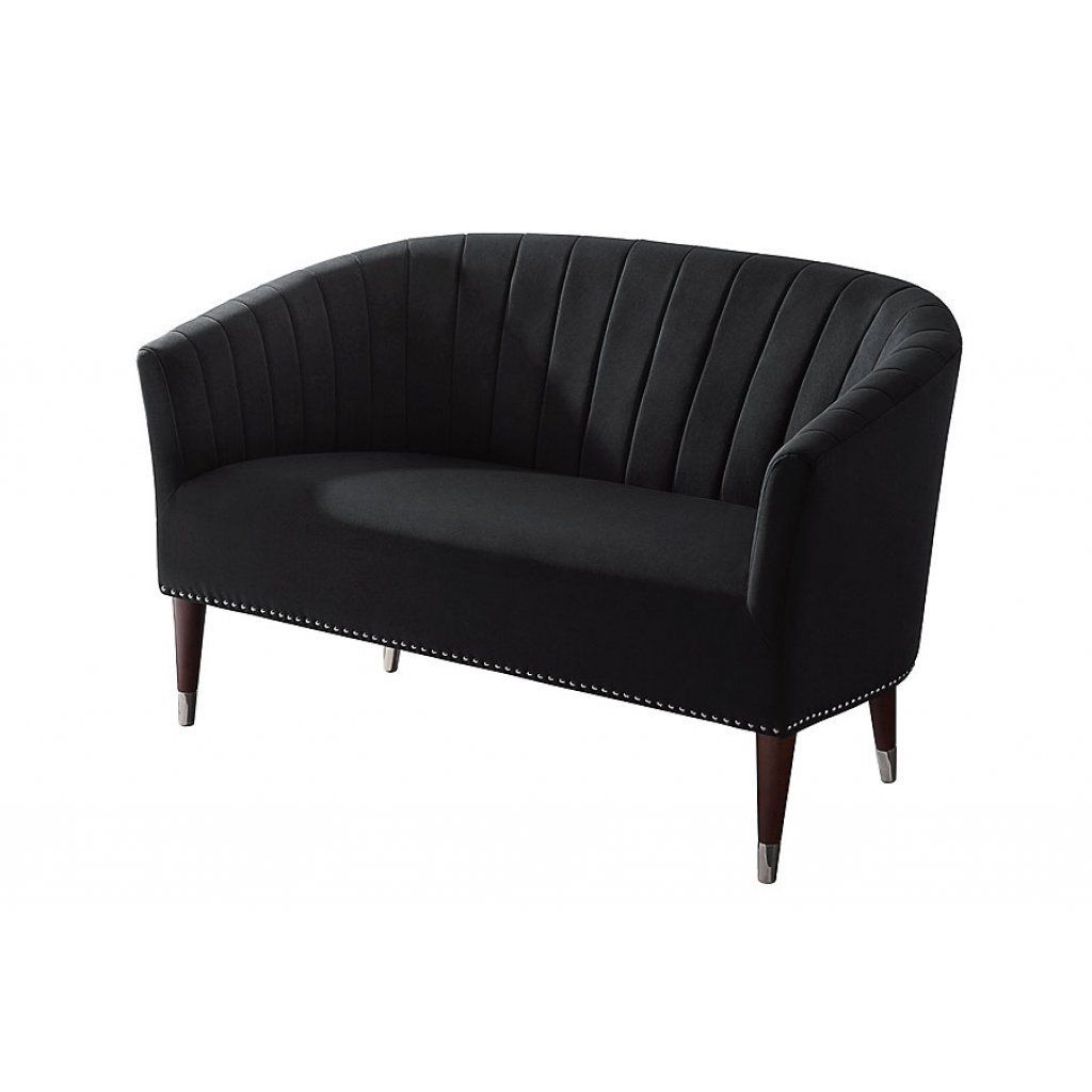 Bellini 2 Seater Sofa Black Velvet | Black Velvet Sofa, Living Room In Black Velvet 2 Seater Sofa Beds (View 13 of 20)