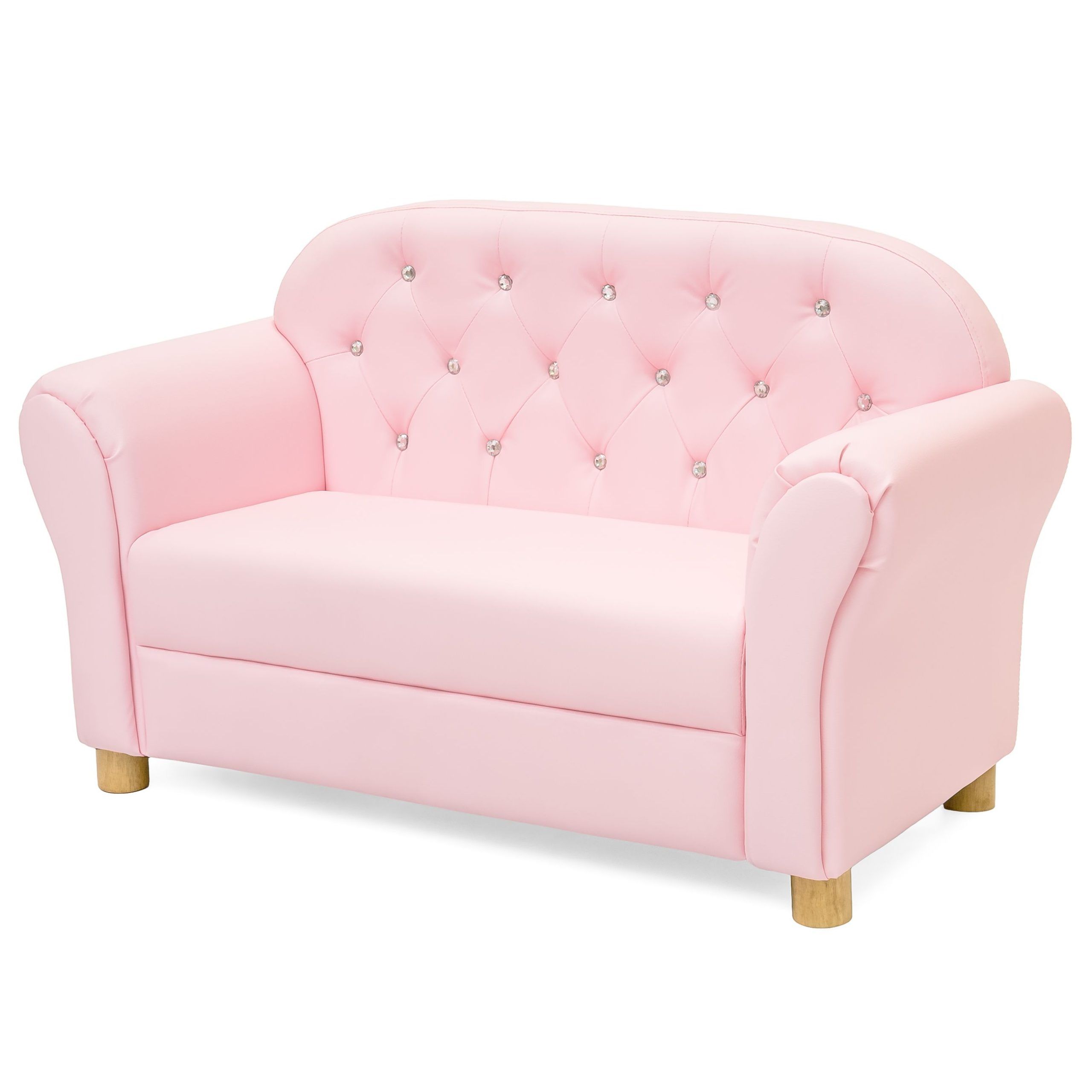 Best Choice Products 36in Upholstered Tufted Mini Sofa Couch For Kids Within Children's Sofa Beds (Gallery 13 of 20)