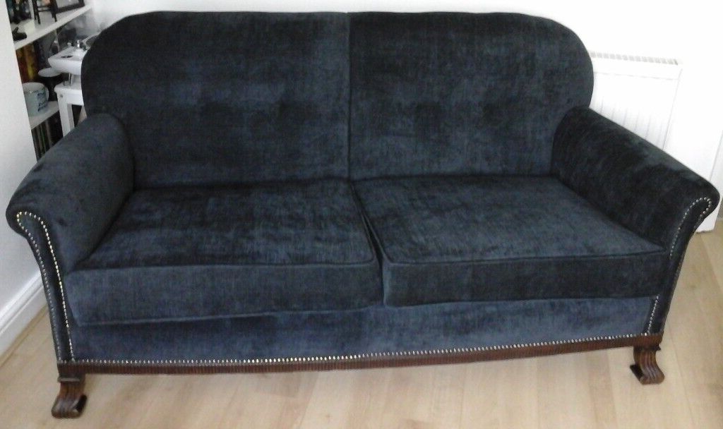 Black Velvet 2 Seater Sofa | In Sheffield, South Yorkshire | Gumtree Within Black Velvet 2 Seater Sofa Beds (View 15 of 20)