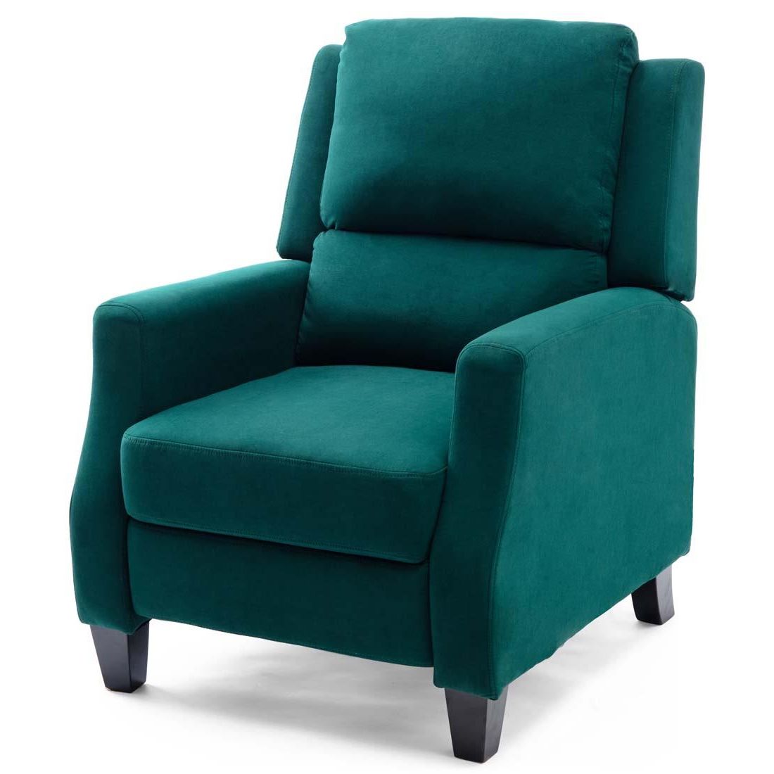 Burley Velvet Fabric Modern Accent Recliner Armchair Sofa Lounge Chair Inside Modern Velvet Upholstered Recliner Chairs (View 11 of 20)