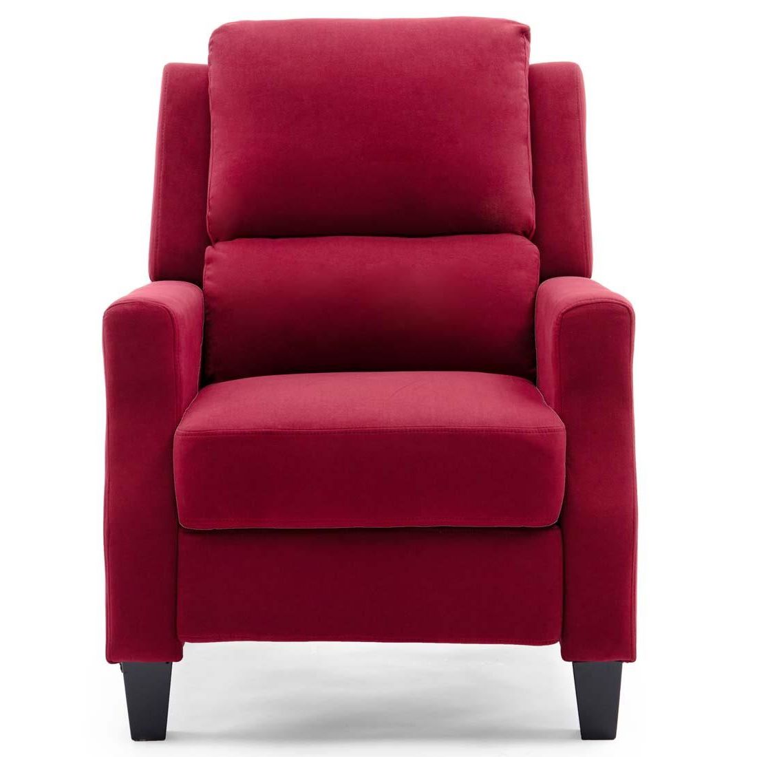 Burley Velvet Fabric Modern Accent Recliner Armchair Sofa Lounge Chair With Modern Velvet Upholstered Recliner Chairs (View 5 of 20)
