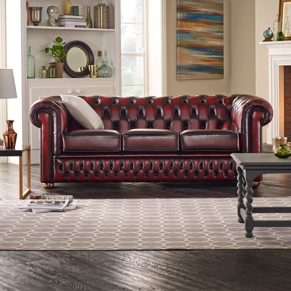Buy A 3 Seater Chesterfield Sofa At Sofassaxon With Chesterfield Sofas (View 2 of 20)