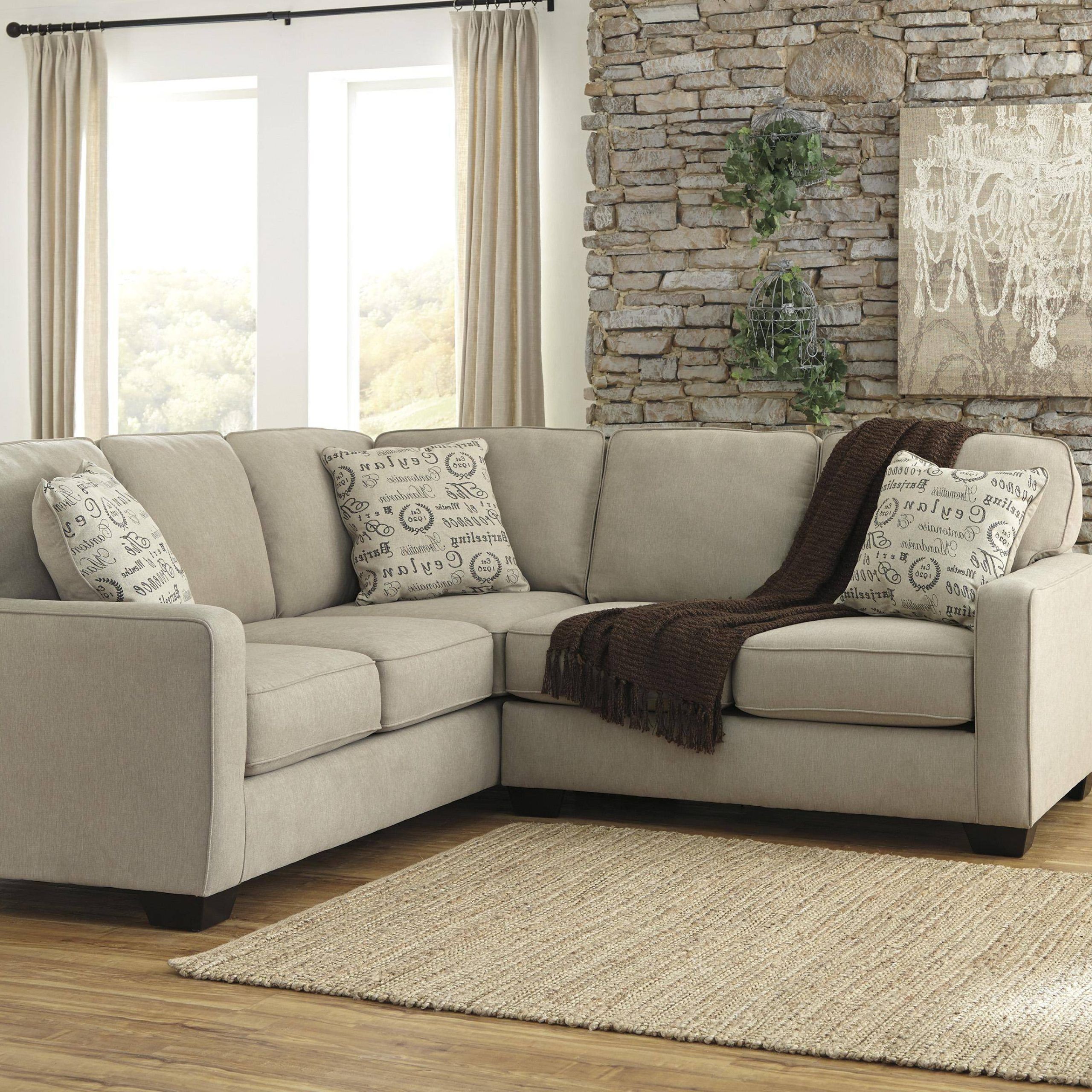 Buy Ashley Alenya Sectional Sofa Left Hand Chase In Quartz, Linen Online For Small L Shaped Sectional Sofas In Beige (Gallery 13 of 20)