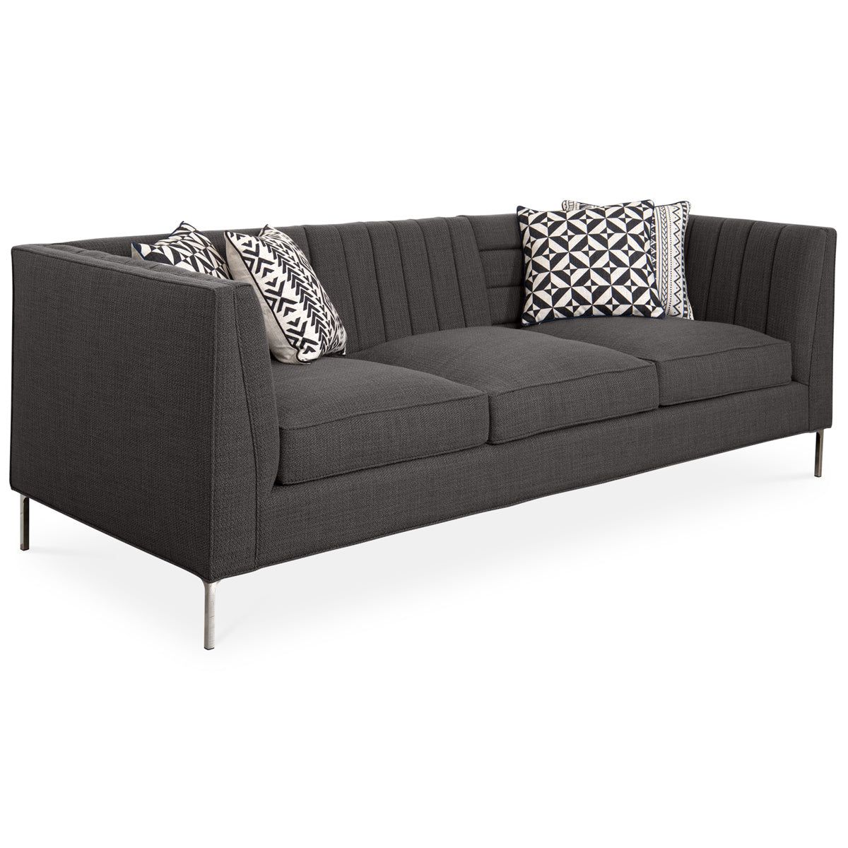 Capri Sofa In Charcoal Linen – Modshop With Light Charcoal Linen Sofas (View 10 of 20)