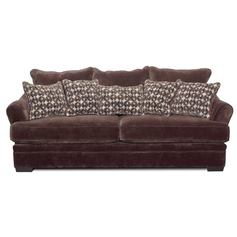 Casual Contemporary Chocolate Brown Sofa – Acropolis | Rc Willey For Sofas In Chocolate Brown (Gallery 5 of 20)