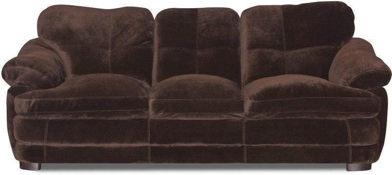Casual Contemporary Chocolate Brown Sofa – Boston | Rc Willey Furniture Intended For Sofas In Chocolate Brown (View 18 of 20)