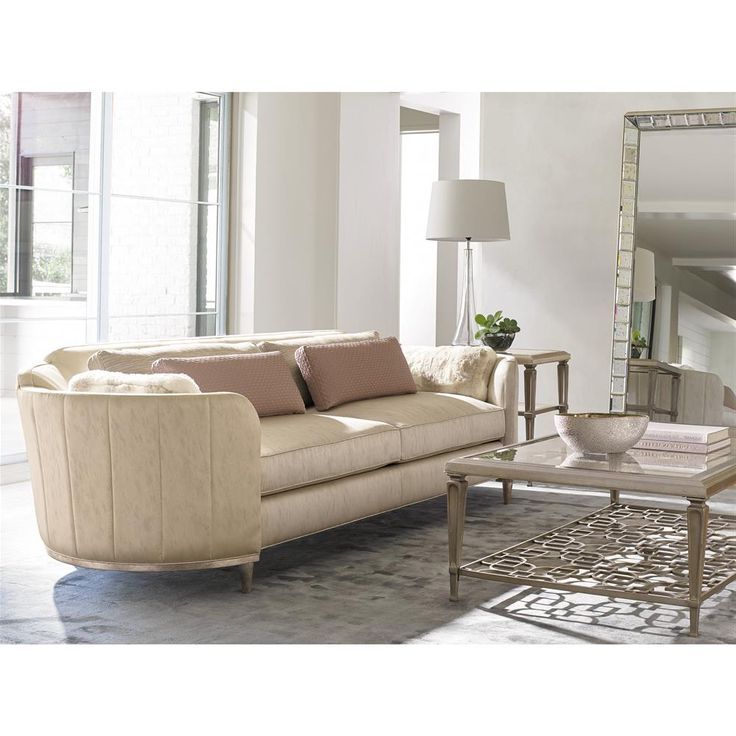 Cherish Modern Round Barrel Beige Velvet Sofa | Kathy Kuo Home Pertaining To Elegant Beige Velvet Sofas (View 14 of 20)