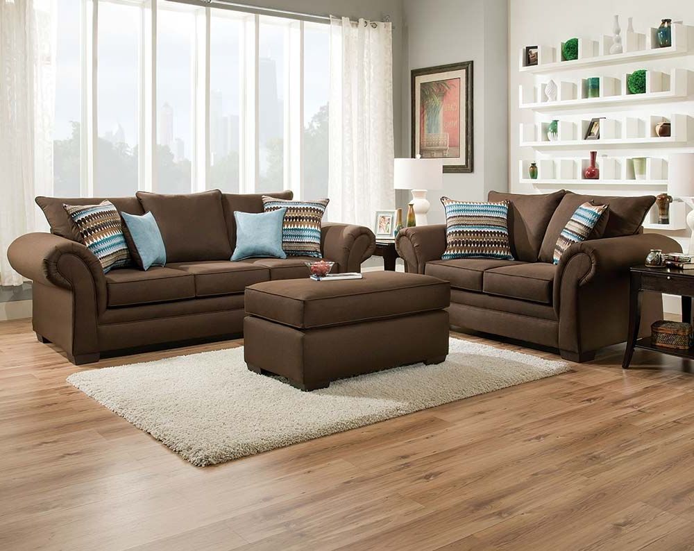 Chocolate Brown Couch Set | Jitterbug Cocoa Sofa And Loveseat | Brown Regarding Sofas In Chocolate Brown (Gallery 2 of 20)