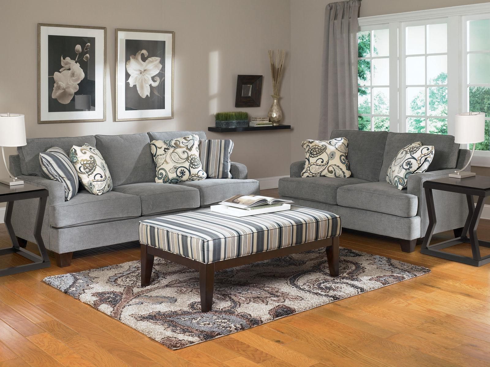 Christie Modern Living Room Furniture Set Gray Microfiber Sofa Couch For Sofas For Living Rooms (View 16 of 20)