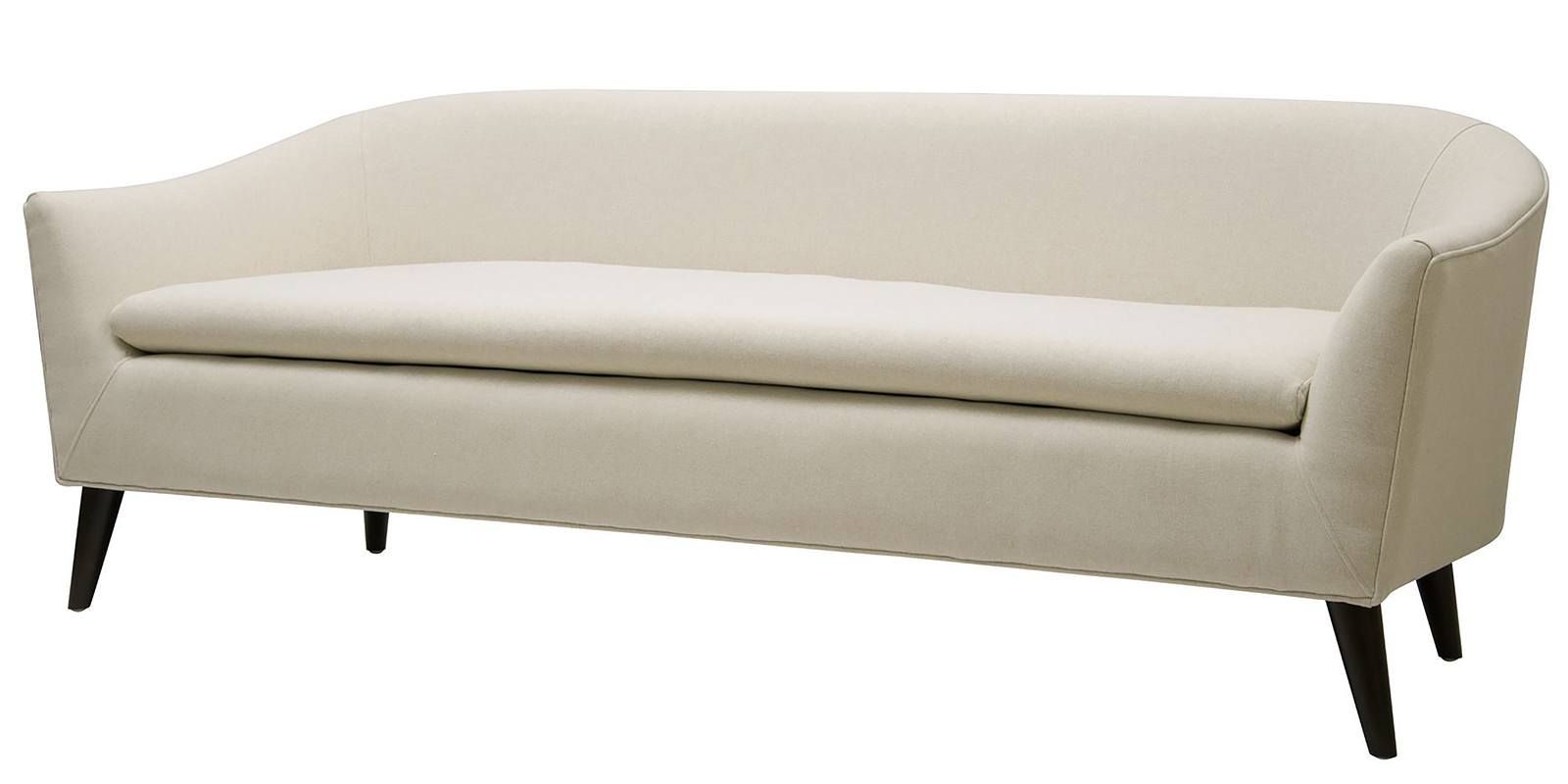 Classiest Mid Century Three Seater Sofa In White Colour – Dreamzz Pertaining To Mid Century 3 Seat Couches (View 4 of 20)