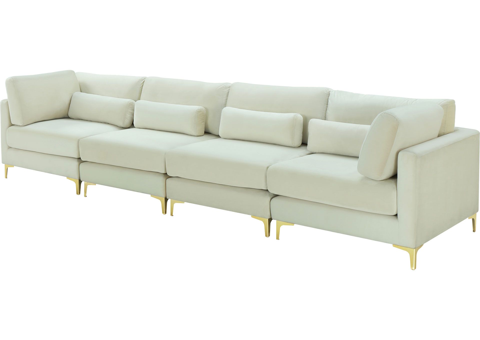 Damian Cream Velvet Modular Sofa (4 Boxes) Coco Furniture Galleries For Cream Velvet Modular Sectionals (View 9 of 20)