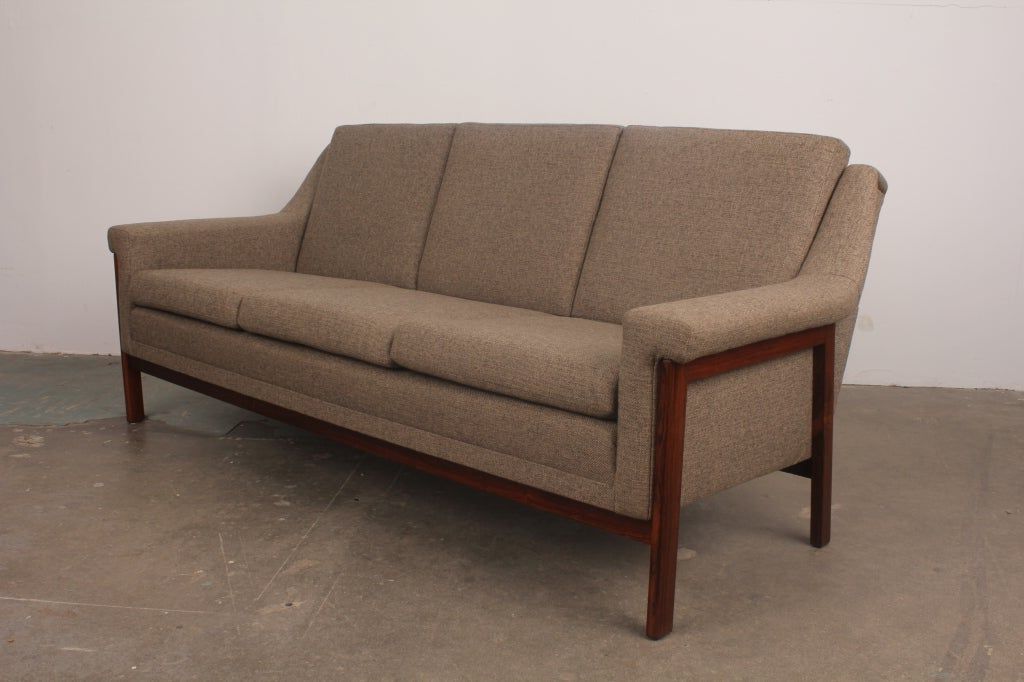 Danish Mid Century 3 Seat Rosewood Sofa. At 1stdibs Throughout Mid Century 3 Seat Couches (Gallery 9 of 20)