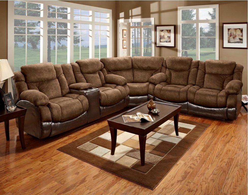 Dark Brown Microfiber Sectional Sofa With Recliner And Chaise – Homes Regarding Microfiber Sectional Corner Sofas (Gallery 16 of 20)