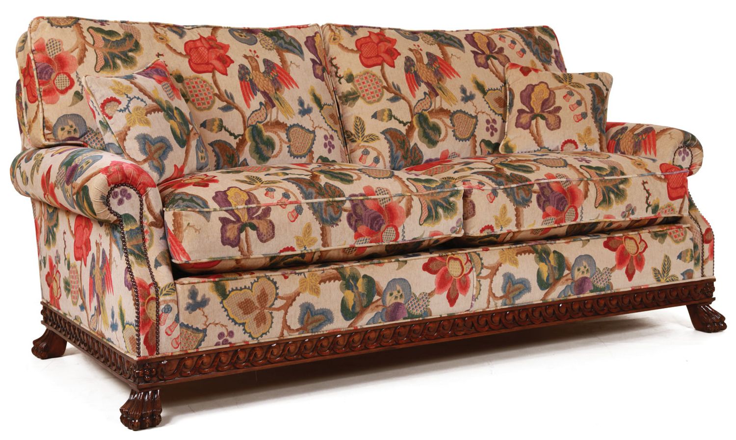 Dartington Sofa In A Floral Print Velvet, Fabric Sofas In Stock From Within Sofas In Pattern (View 16 of 20)