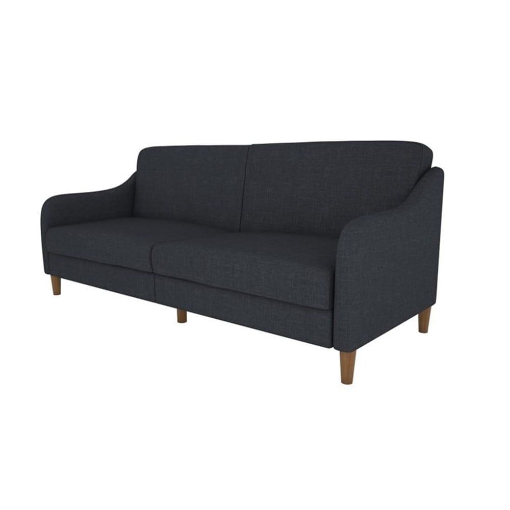 Dhp Jasper Coil Linen Convertible Sleeper Sofa In Navy In 2022 Throughout Navy Linen Coil Sofas (View 5 of 20)