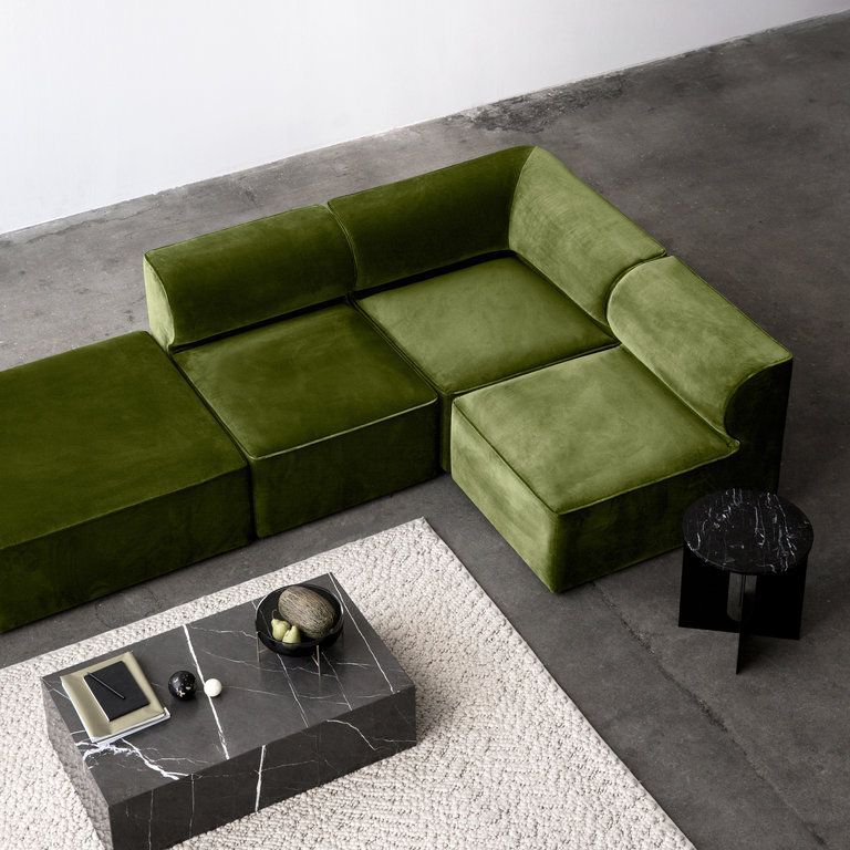 Eave Modular Sofa, Green Velvet | Modular Sofa Design, Sofa Design With Regard To Green Velvet Modular Sectionals (Gallery 3 of 20)