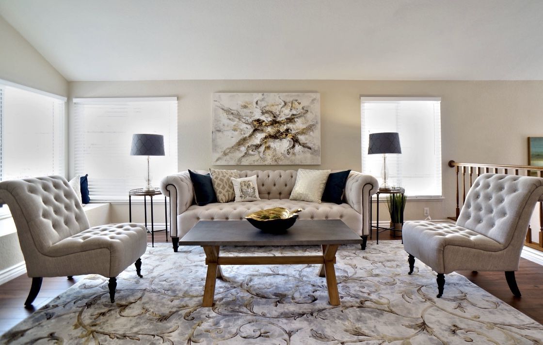 Elegant Beige Living Room Decor | Chesterfield Sofa Decor, Beige Living Within Elegant Beige Velvet Sofas (View 3 of 20)