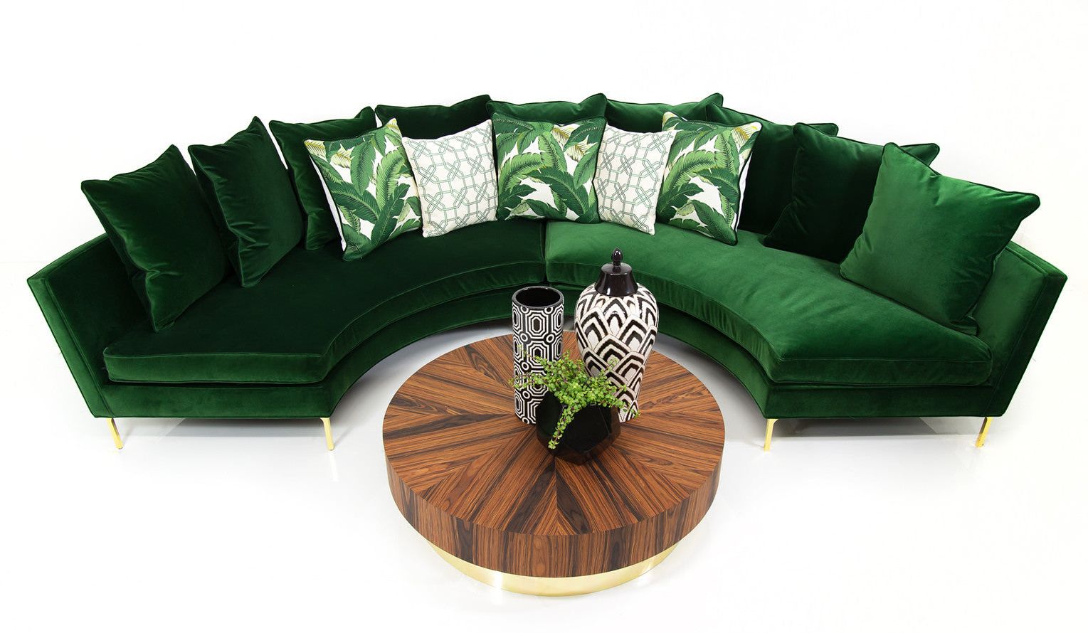 Emerald Green Velvet Sectional Sofa – Go Images Cafe With Regard To Green Velvet Modular Sectionals (Gallery 10 of 20)