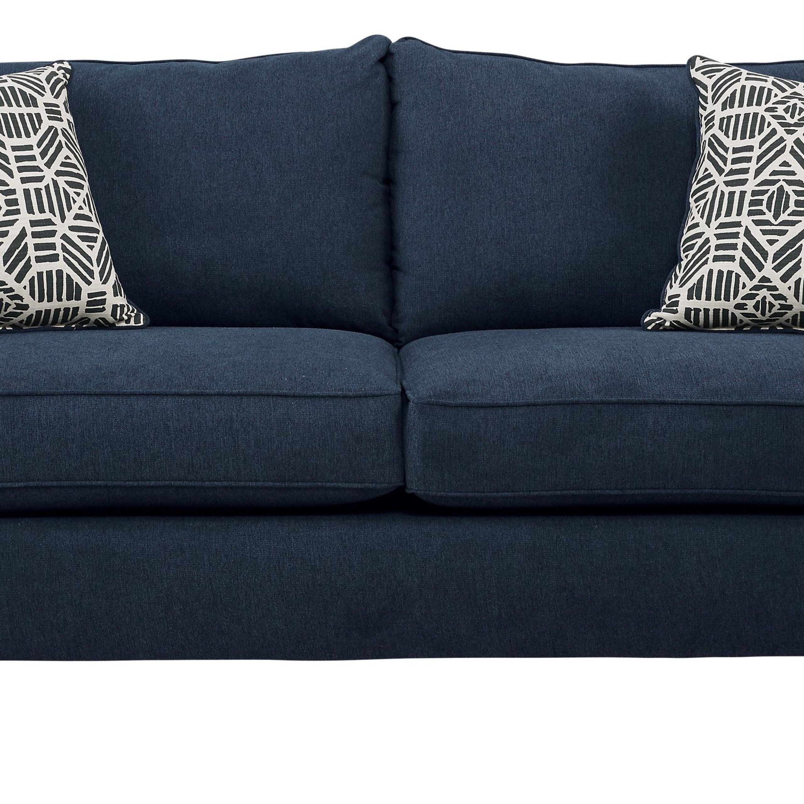 Emsworth Navy Sleeper Sofa – Casual, Textured Sofa Bar, Sofa Couch For Navy Sleeper Sofa Couches (View 2 of 20)