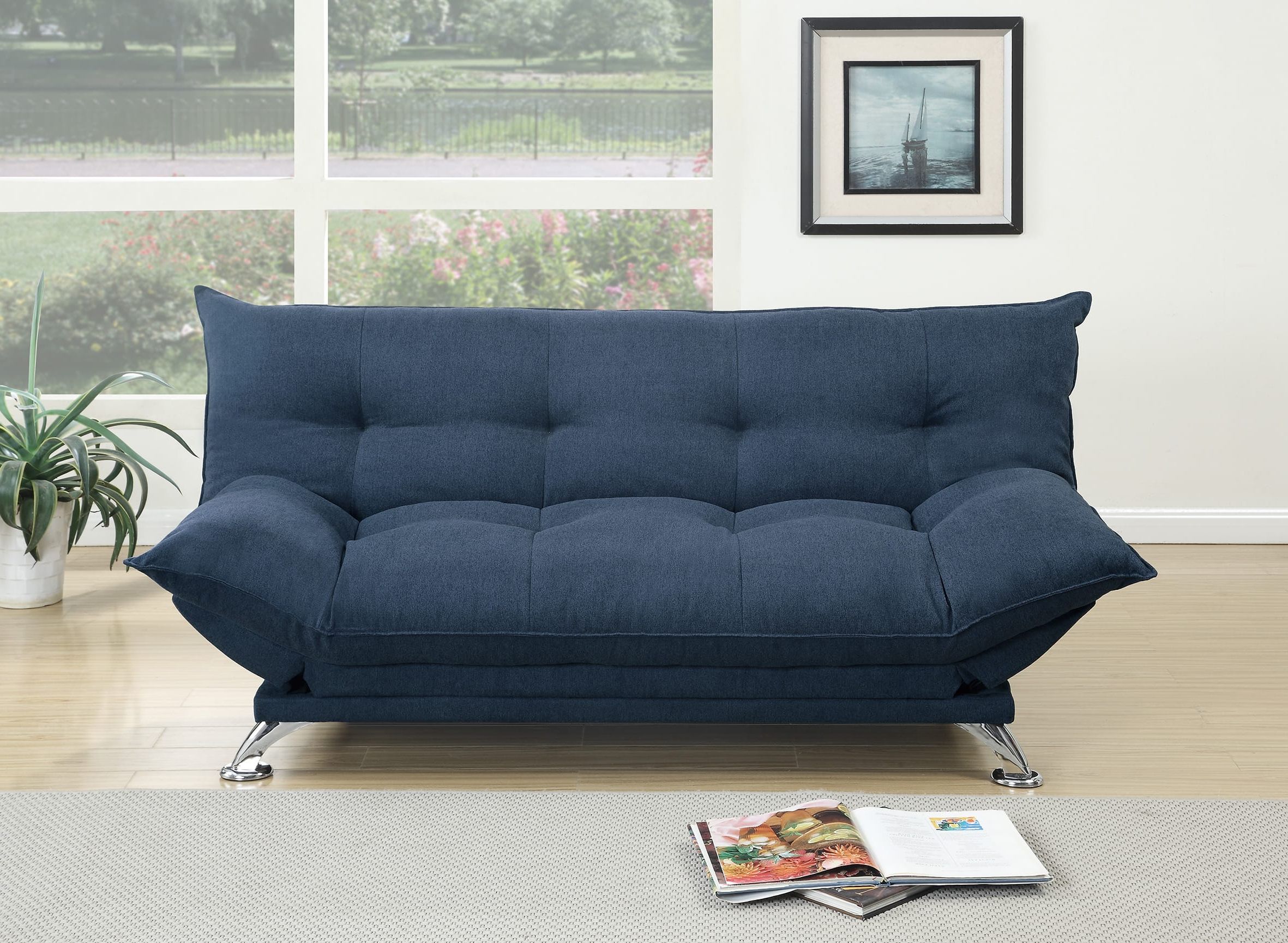 F7899 Navy Convertible Sofa Bedpoundex For Navy Sleeper Sofa Couches (View 17 of 20)