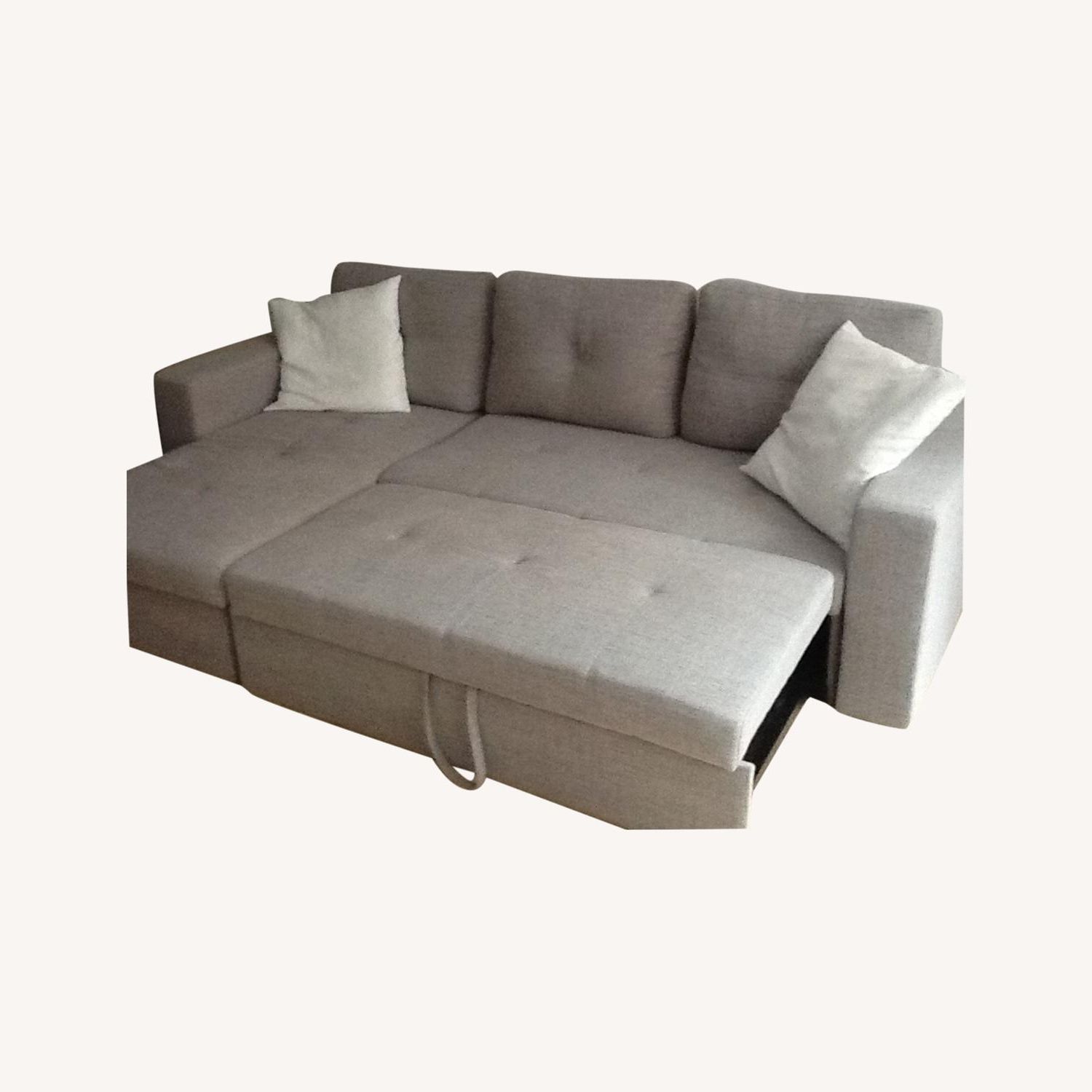 Grey Pull Out Sleeper Sofa – Aptdeco With Regard To 3 In 1 Gray Pull Out Sleeper Sofas (View 7 of 20)