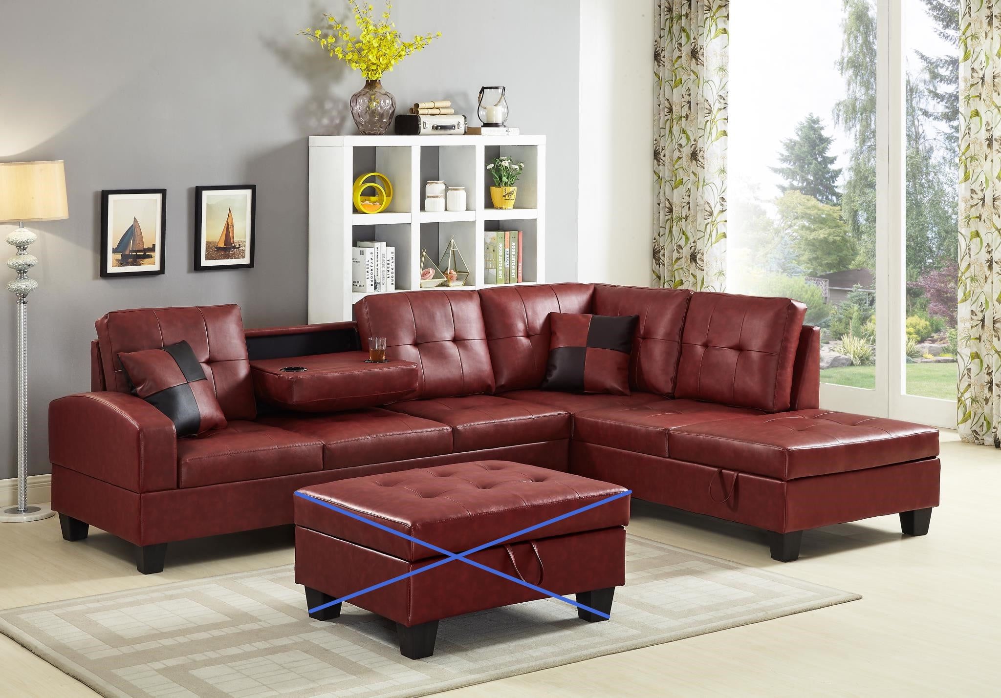 Gtu Furniture Pu Leather Living Room Irreversible Living Room Sectional Within Sofas For Living Rooms (View 13 of 20)