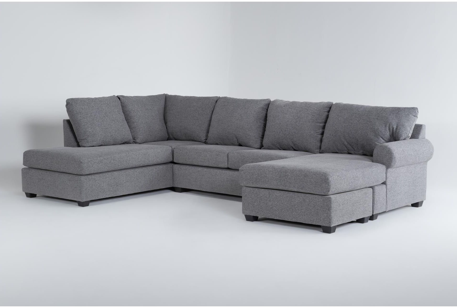 Hampstead Graphite 137" 2 Piece Sectional With Left Arm Facing Sleeper In Left Or Right Facing Sleeper Sectionals (View 11 of 20)