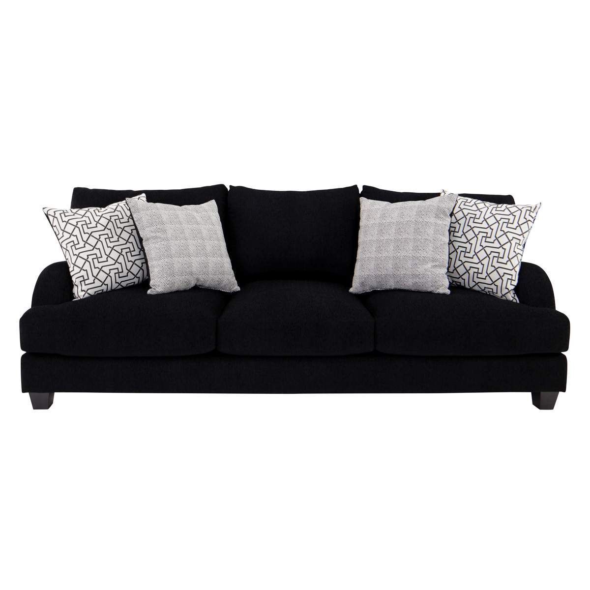 Harlow Sofa – Ebony | Black Fabric Sofa | Jerome's | Black Fabric Sofa Intended For Traditional Black Fabric Sofas (View 13 of 20)