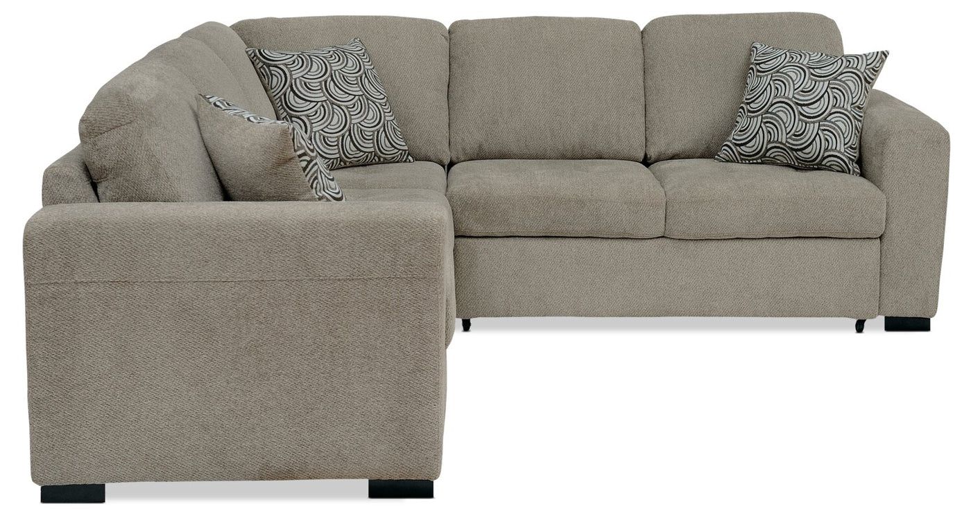 Izzy 3 Piece Chenille Sectional With Left Facing Sleeper Sofa – Pla With Left Or Right Facing Sleeper Sectionals (View 5 of 20)