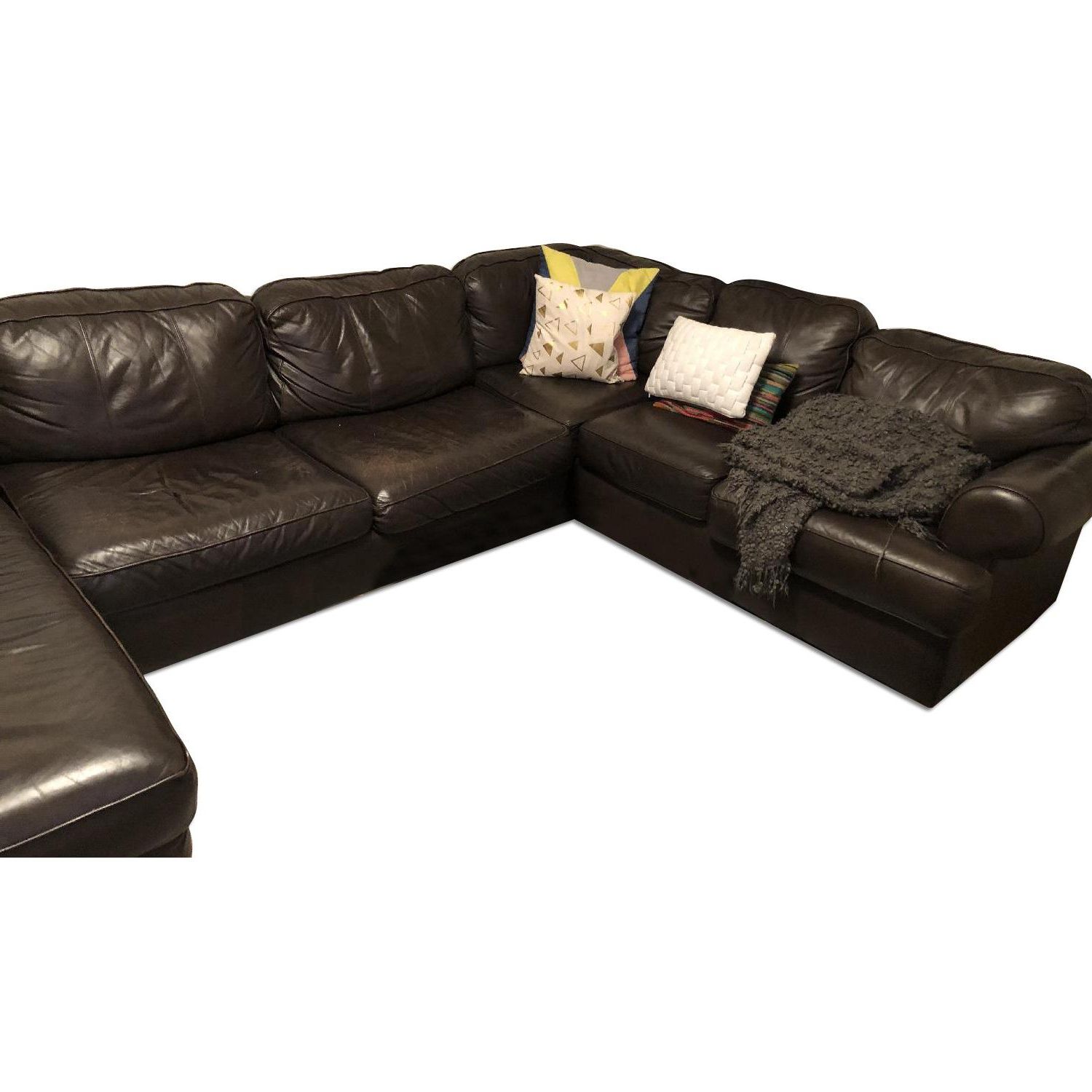 Jennifer Convertibles Leather 3 Piece Sleeper Sectional Sofa – Aptdeco Regarding 3 Seat Convertible Sectional Sofas (View 15 of 20)