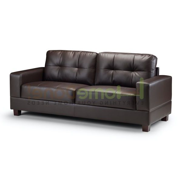 Jior Faux Leather 3 Seater Sofa – 2 Colours Intended For Traditional 3 Seater Faux Leather Sofas (Gallery 6 of 20)