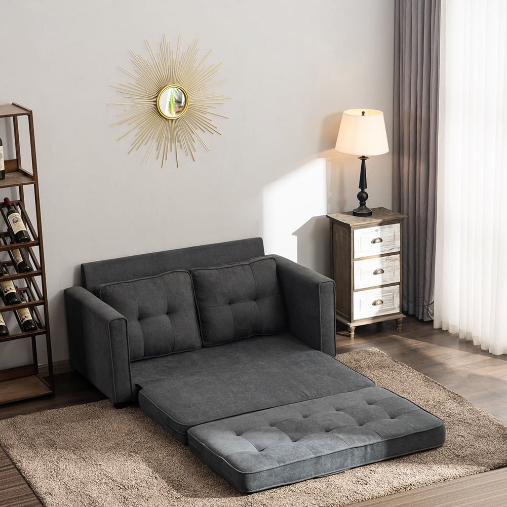 Kepooman Sofa Bed, Modern Convertible Folding Sofa Couch Suitable For Pertaining To 2 In 1 Foldable Sofas (View 6 of 20)