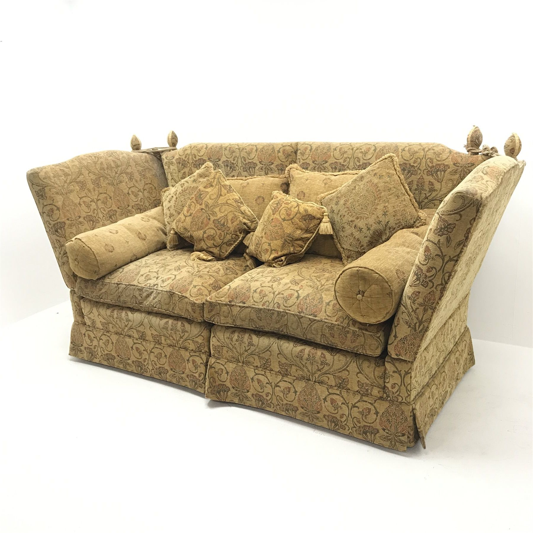 Knowle Style Two Seat Sofa, Upholstered In Traditional Floral Patterned Inside Sofas In Pattern (View 10 of 20)