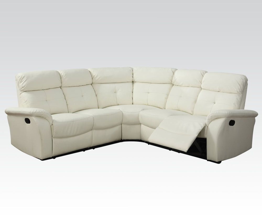 Lawrence Contemporary Sectional Reclining Beige Bonded Leather Match With Beige L Shaped Sectional Sofas (View 13 of 20)
