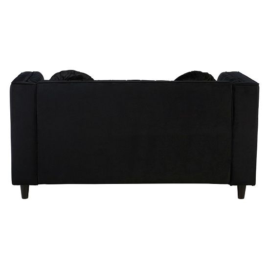 Lismore Contemporary 2 Seater Sofa In Black Velvet | Fif Within Black Velvet 2 Seater Sofa Beds (View 12 of 20)