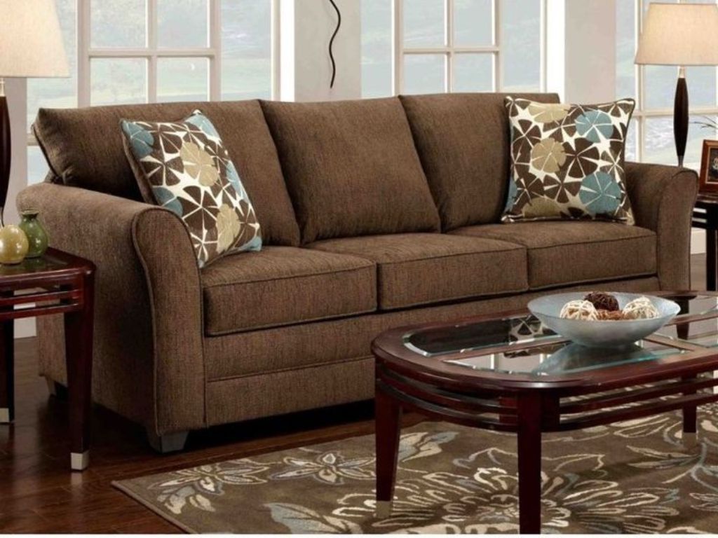 Living Room Decor With Dark Brown Couch – Inspiring Ideas Regarding Sofas In Chocolate Brown (Gallery 14 of 20)
