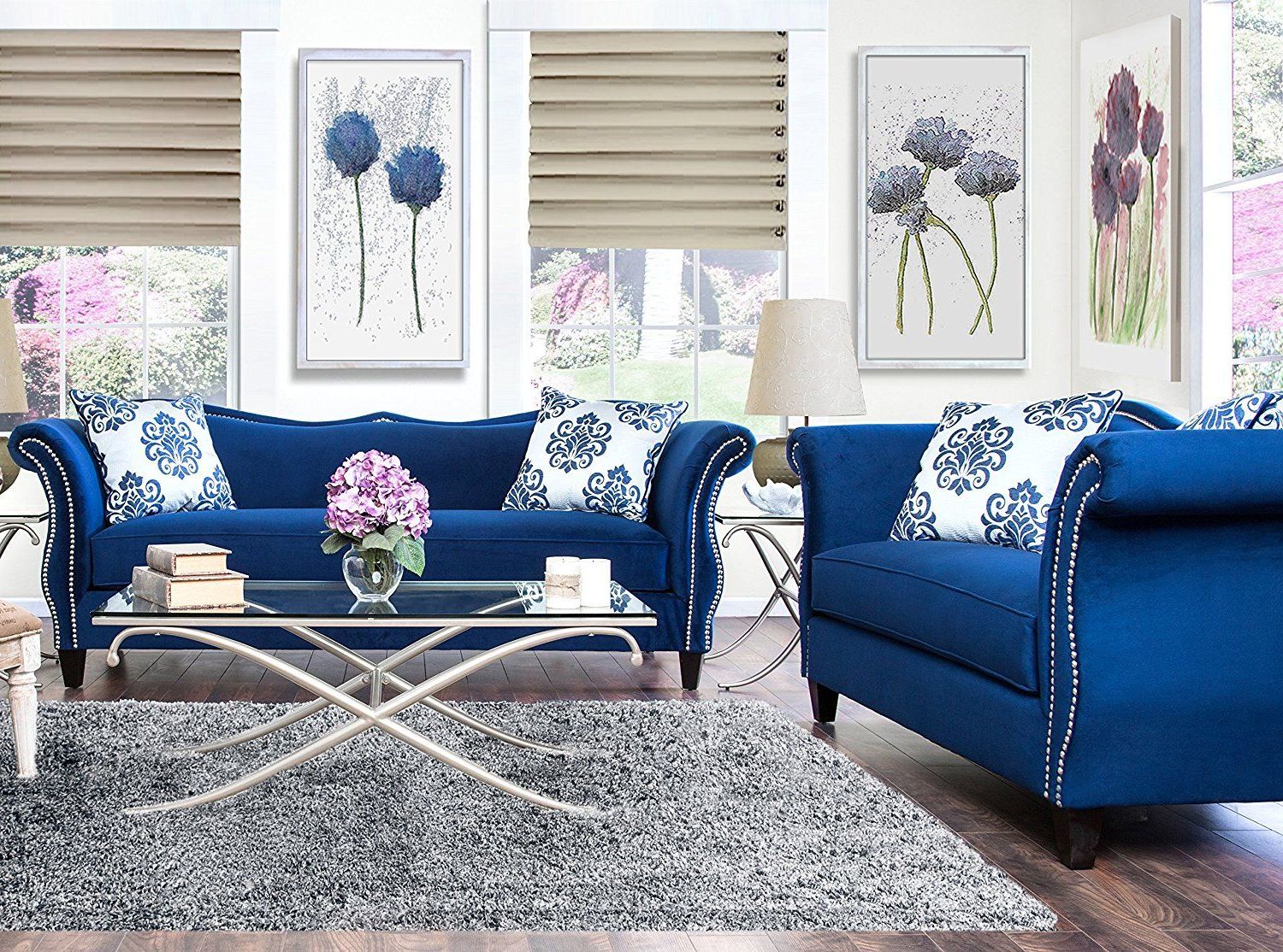 Living Room Furniture Sets | Blue Sofa Set, Blue Living Room, Blue In Sofas In Blue (Gallery 14 of 20)