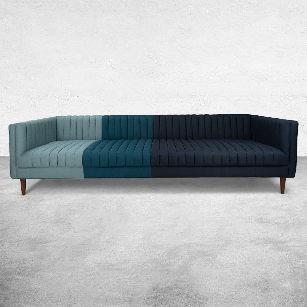 Manhattan Sofa – Blue Ombre Sofa – Linen Upholstery – Modshop With Modern Blue Linen Sofas (View 9 of 20)
