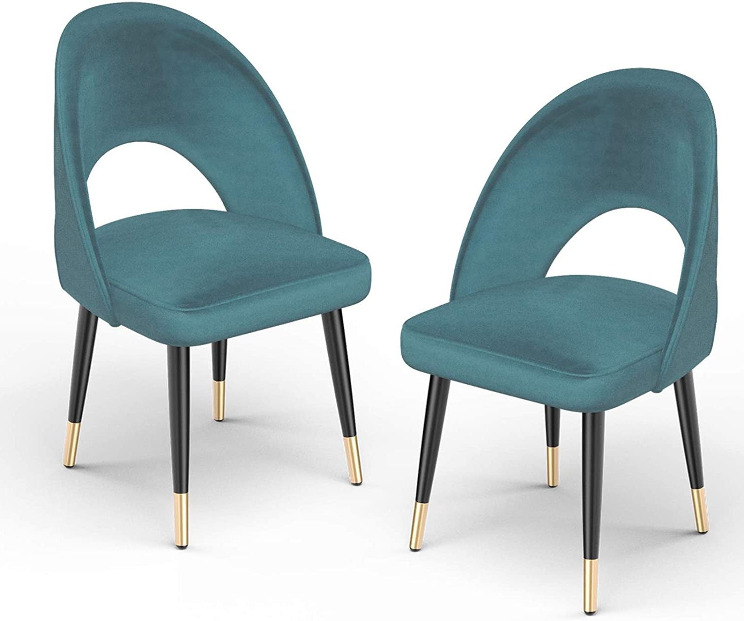 Mecor Modern Velvet Dining Chairs Set Of 2, Velvet Upholstered Side Regarding Modern Velvet Upholstered Recliner Chairs (Gallery 12 of 20)