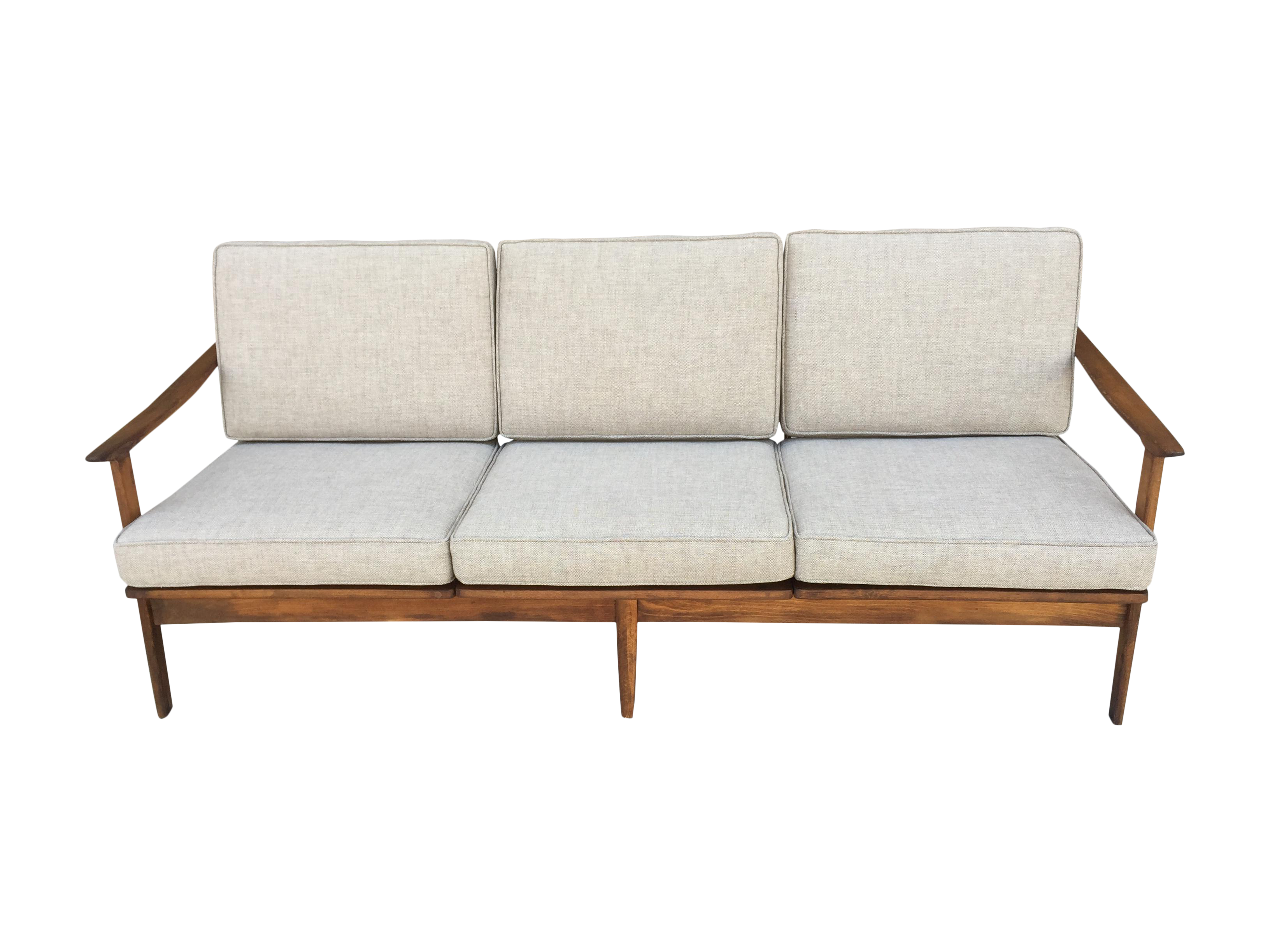Mid Century Modern Three Seater Sofa On Chairish Outdoor Sofa Pertaining To Mid Century 3 Seat Couches (Gallery 5 of 20)