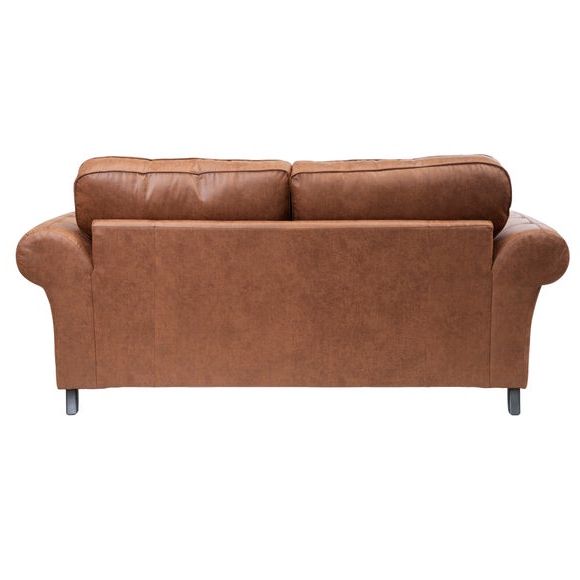 Oakland Faux Leather 3 Seater Sofa | Dunelm Pertaining To Traditional 3 Seater Faux Leather Sofas (Gallery 8 of 20)